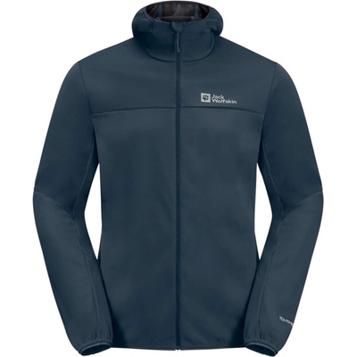 Jack Wolfskin Яке Jack Wolfskin Men's Feldberg Water Resistant Windproof Hooded Long Sleeve Softshell Jacket - Midnight Sky