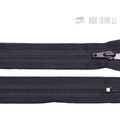 Zips špirálový 3mm nedeliteľný 18cm temne šedá