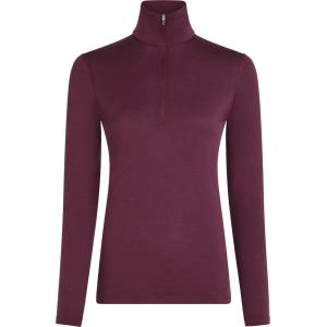 Icebreaker Дамско мериносово термобельо Icebreaker Women's 200 Oasis L/S Half Zip Merino longsleeve - Dark Berry (115-2261-0813)