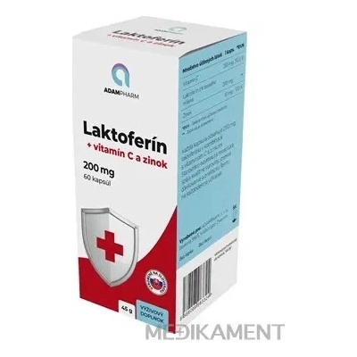 ADAMPharm Laktoferín 200 mg + vitamín C a zinok 60 kapsúl