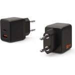 Urban Armor Gear Зарядно устройство за електрическата мрежа UAG SRGE USB+Type-C гнездо 30W, бързо зарядно устройство PD, ЧЕРНО 9B443511V4040 (9B443511V4040)