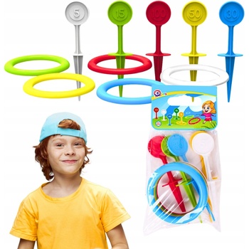 Teddies Hra házecí kroužky a kolíky - 22 cm