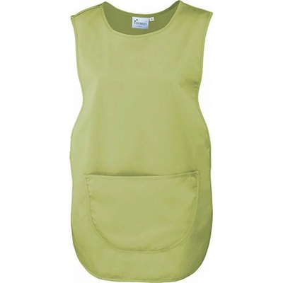 Premier Workwear Dámský tabard s velkou nakládanou kapsou zelená limetková Pantone 382 S PW171