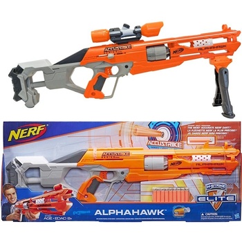 NERF N-Strike Elite Accustrike Alphahawk Sniper Edition B7784 + zaměřovač + dvojnožka