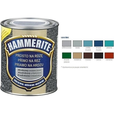 Hammerite přímo na rez, 2,50l, kladívkový stříbrošedý