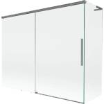 Mexen Rox L параван за баня, плъзгащ се 2-крилен 190 + 90 x 150 см, прозрачен, gun metal - 8C9L-190-090-95-00 (8C9L-190-090-95-00)