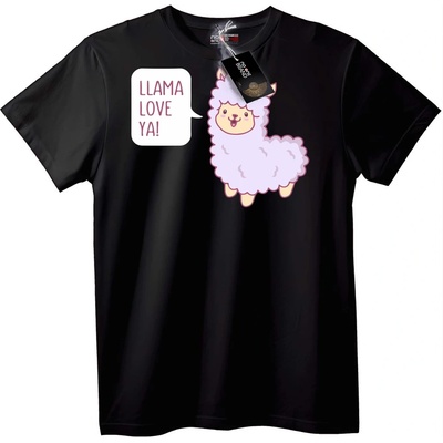 NOONEBRAND Тениска с Лама Love Ya - 2XL, White
