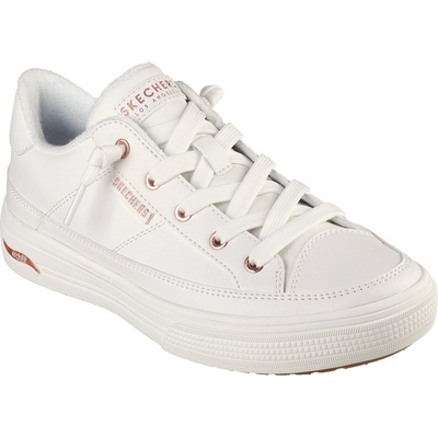 Skechers Дамски маратонки Skechers Womens Arch Fit Arcade Low-Top Trainers - White/Rose Gold