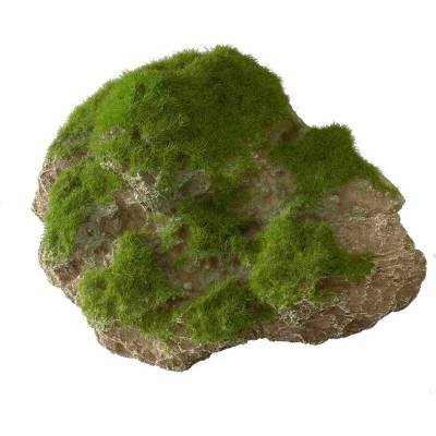 Duvo Plus - Декор камък покрит с мъх с вакуум за аквариуми, 9 х 6 х 6, 5 см