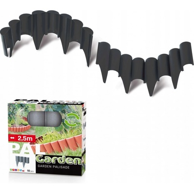 GARDENPLAST PALGARDEN 12,5 x 2,5 m čierna 10 ks