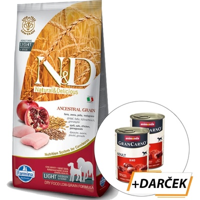 N&D Dog Low Grain Puppy Medium&Maxi Chicken & Pomegranate 12 kg