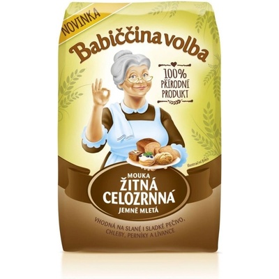 Babiččina volba Mouka žitná celozrnná 1000 g