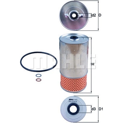 Olejový filter MAHLE ORIGINAL OX 78D (OX78D)