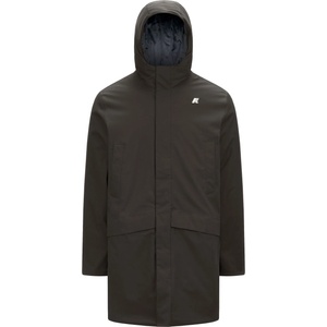 K-Way Мъжко яке парка K-Way Jarno Twill Marmotta Parka - Black Olive / Blue Airforce - размер S (004-7029-0111)