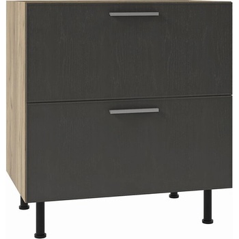 ЕВРОМАР Долен шкаф с две чекмеджета SKY LOFT Т2 Н80/87 - Blumotion (005.002.3330)