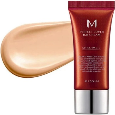 MISSHA M Perfect Cover BB Cream SPF42 PA No.25 Warm Beige BB krém 50 ml – Zboží Dáma