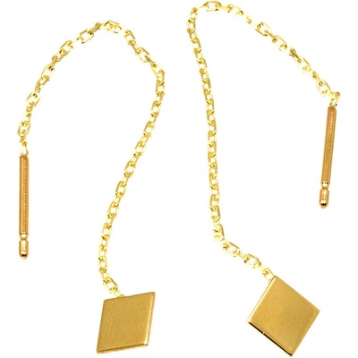Fair Line Zlaté čtvercové náušnice 2079 řetízkové