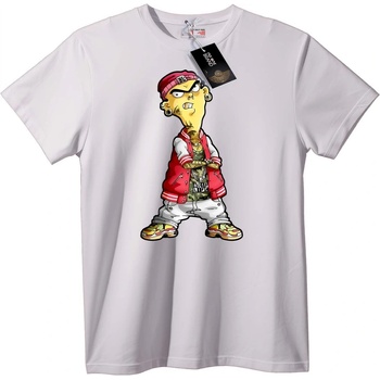 NOONEBRAND Хип Хоп Карикатурна Тениска - 4XL, White