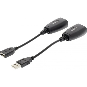 Valueline VLCRP6050 USB 2.0, A Male - A Female, 50m, černý