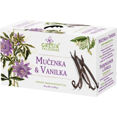 Grešík Mučenka & Vanilka ovocný porcovaný čaj 20 x 2 g