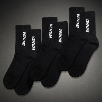 Image 1 of VENUM Чорапи за Бокс Venum Essential Crew Socks (Set of 3 pairs) - Black/White - M