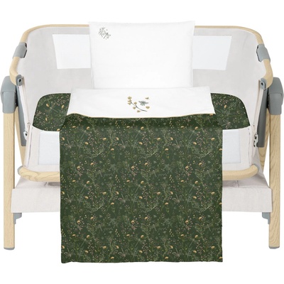 KikkaBoo Бебешки спален комплект KikkaBoo Secret Garden - За мини кошара, 3 части, Green (41101030194)