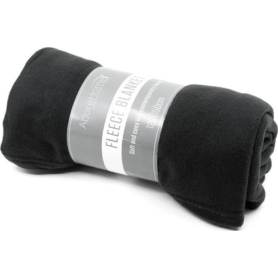 BCB Deka fleece černá 120x150