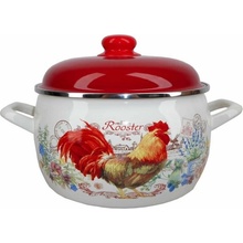 Metalac Hrnec Smaltovaný hrnec Prince s poklicí kohout 24 cm 7,5 l P2-24-51