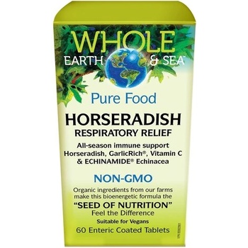Natural Factors Whole earth and sea® Horseradish Respiratory Relief (Хрян Комплекс) 60 таблетки | Natural Factors (35518 NF)