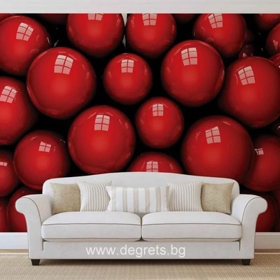 Фототапет Червени топки 3d