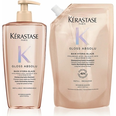 Kérastase Gloss Absolu Kérastase Gloss Absolu šampón 500 ml + Kérastase Gloss Absolu šampón na lesk a hebkosť vlasov 500 ml kozmetická sada