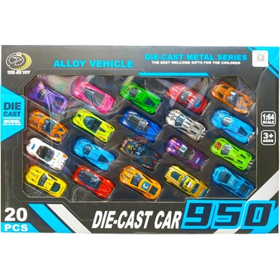Mamido Sada kovových autíček Die-Cast car 20ks