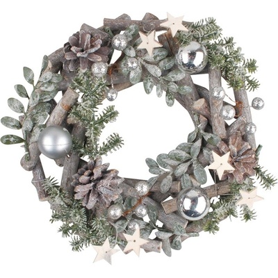 Anděl Přerov Adventní věnec s baňkami na zavěšení 22 cm – Zboží Dáma