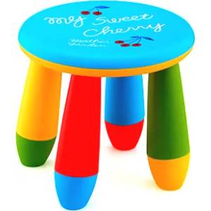 Horecano kids-ДЕТСКО ПЛАСТМАСОВО СТОЛЧЕ КРЪГ 4 цвята (lxs-302) (014313)