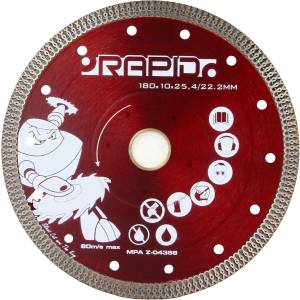 Rapid Диамантен диск SILENT CUT 180 мм x 10 мм x 22, 2/25, 4 мм 14218 (M08708)