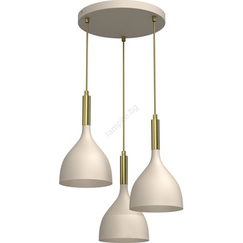Luminex Пендел NOAK 3xE27/15W/230V бежов/златист (LU4007)