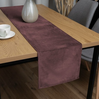 Biante Sametový běhoun Velvet Premium SVP-019 Hnědofialový 45x140 cm