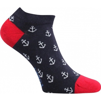 Módní vzorované bavlněné ponožky s kotvičkami