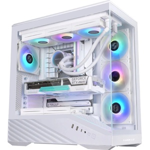 Ion Computers Геймърски компютър ION Lian Li Vector V100 с процесор AMD Ryzen 5 7500X3D, видео карта GeForce RTX 5060 Ti 8GB GDDR7, RAM памет 32GB(2x16GB) DDR5 6000MHz, SSD 1TB NVMe PCIe Gen4, водно охлаждане 360 (