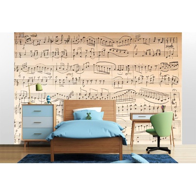 DIMEX ART Самозалепваща се флизелинова фототапета стари нотни листове 375 x 250 см