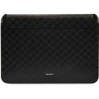 KARL LAGERFELD Калъф за лаптоп Karl Lagerfeld KLCS14SAKLHPK 14"", черен / черен, Saffiano Plaque (KF001654-0)