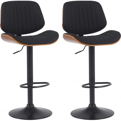 Design-Shop Clawson černá látka / ořech / černá 2 ks