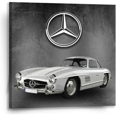 Sablio Obraz Mercedes-Benz 300 SL Šedé pozadí - 50x50 cm