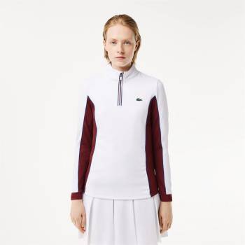 Lacoste Блуза Lacoste Slim Fit Tennis Layering Sweatshirt - White red