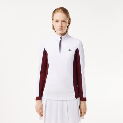 Lacoste Блуза Lacoste Slim Fit Tennis Layering Sweatshirt - White red