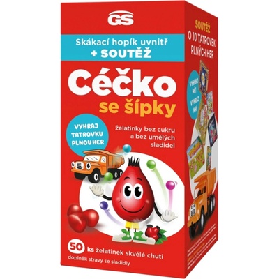 GS Céčko se šípky želatinky bez cukru 50 ks dárkové balení 2025