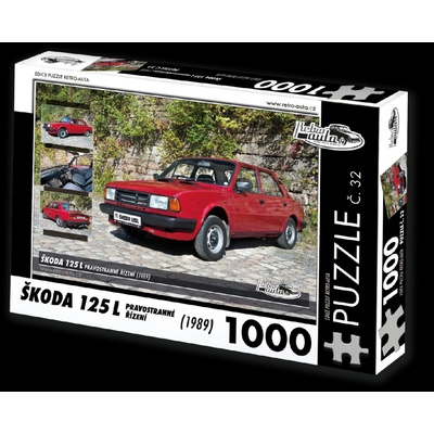 Retro-auta č. 32 Škoda 125 L pravostranné řízení 1989 1000 dielov
