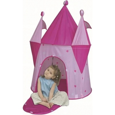 iPLAY Dětský stan Princess růžový 100x100x150cm – Zboží Mobilmania