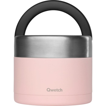 Qwetch Изолирана кутия за обяд с дръжка, 850ml - Pastel Pink