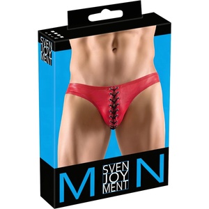 Svenjoyment - мъжки боксерки с връзки - черен/червен - M - desirel